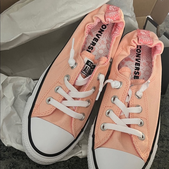 Converse Shoes - New Converse Peach and White Women's Sneakers